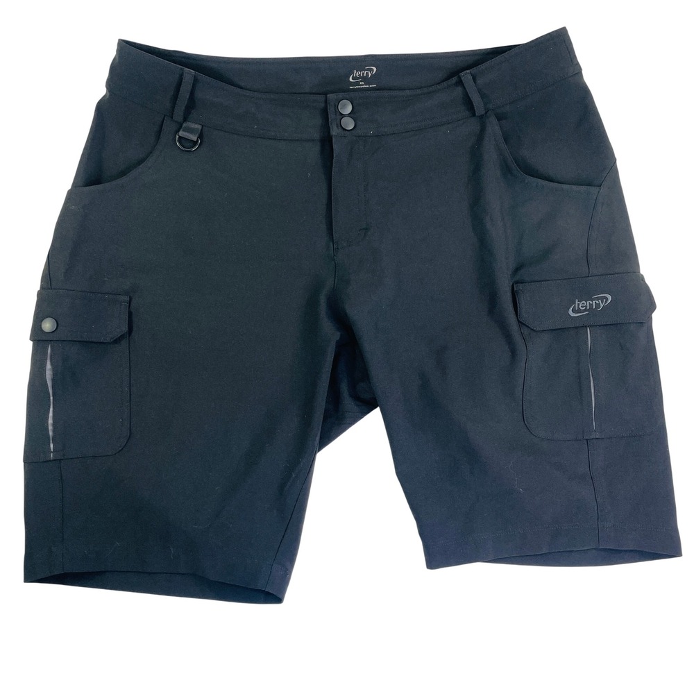 Terry Bicycles Womens XXL Black Cycling Cargo Shorts Reflective Performance